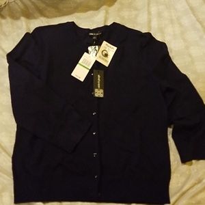 New never worn blue button down sweater